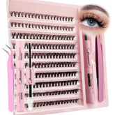 DIY Lashes Extension Kit - 200 PCS Clusters Lash Bond and Seal Makeup Tools