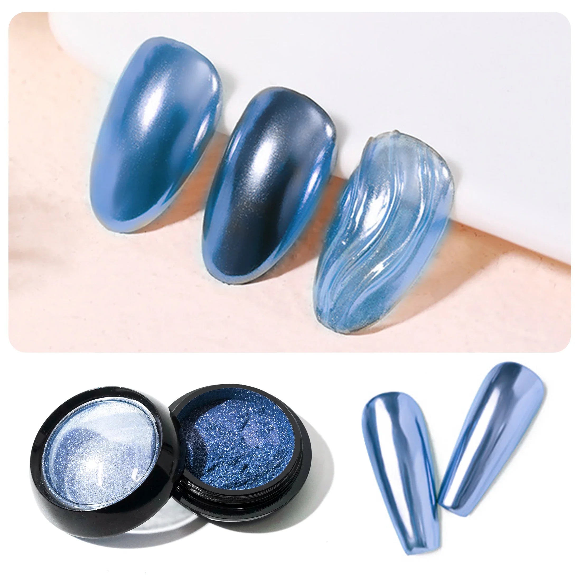 Nail Glitter Metallic Rubbing Dust Gel Polish