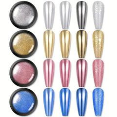 Nail Glitter Metallic Rubbing Dust Gel Polish